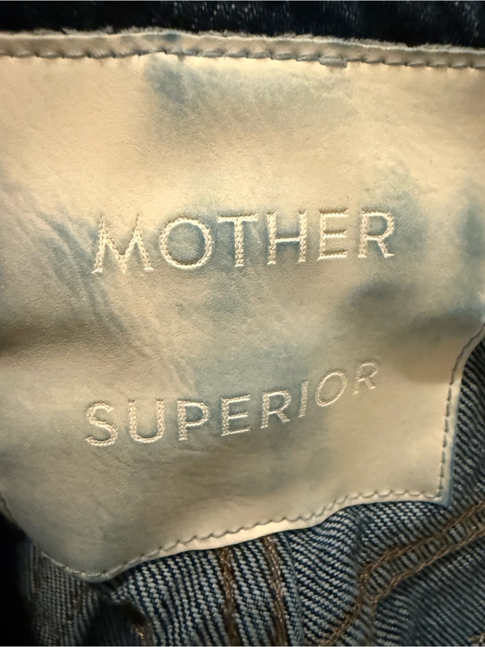 MOTHER Wide Leg Jeans in Medium Blue Denim - Picture 5 of 16